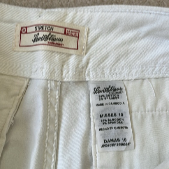 Levi Strauss Signature Stretch Women’s Wide Leg White Cropped Jeans Size… - Picture 5 of 11